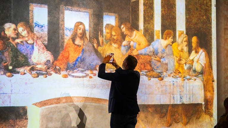 „Leonardo da Vinci – Das letzte Abendmahl“, ein immersives Erlebnis in der Hanns‐Martin‐Schleyer‐Halle in Stuttgart (Foto: Veranstalter)